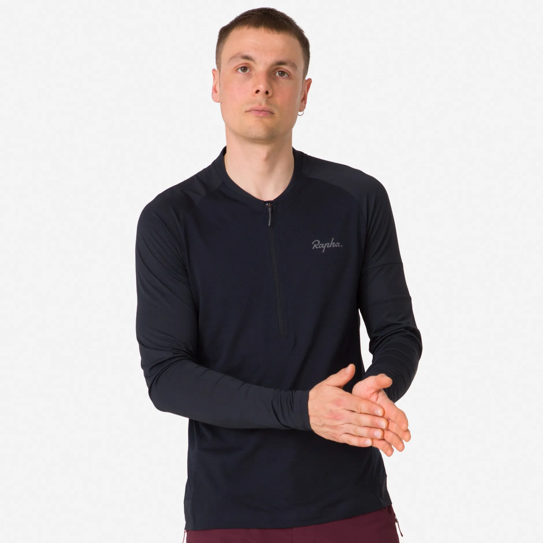 Men's Explore Long Sleeve Zip Neck Tech T-shirt>Rapha Outlet