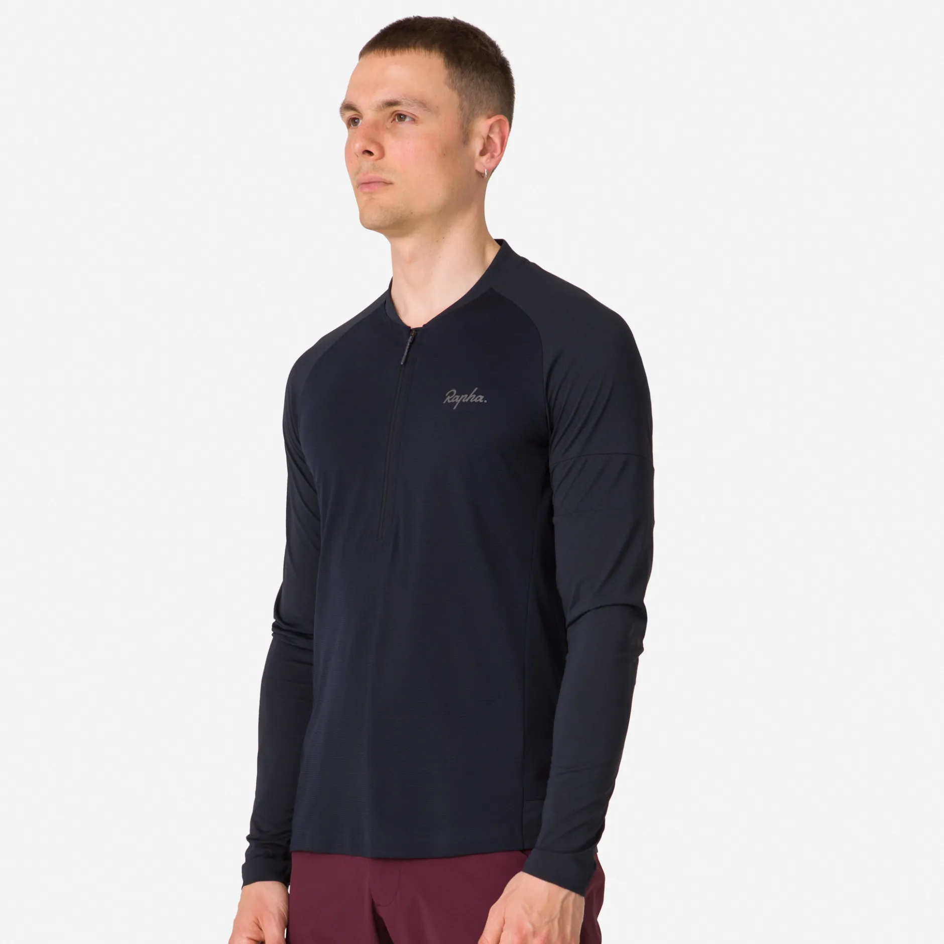 Men's Explore Long Sleeve Zip Neck Tech T-shirt>Rapha Outlet