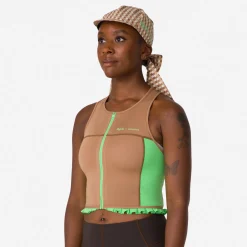 + Shrimps Cropped Zip Tank><noscript><img width=
