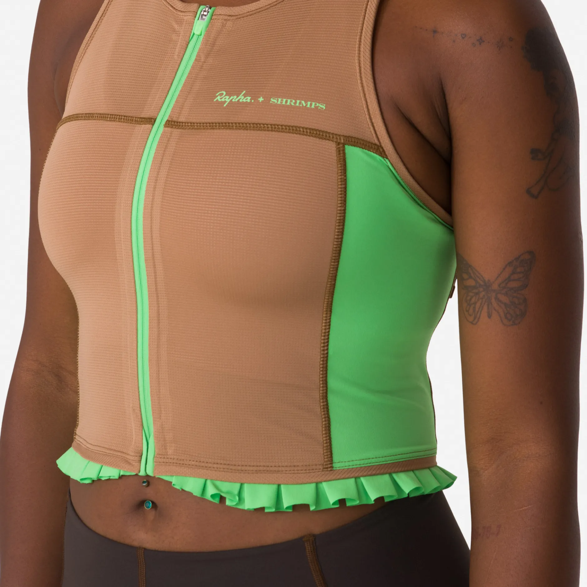 + Shrimps Cropped Zip Tank>Rapha Online