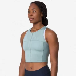 Women's Cropped Zip Tank><noscript><img width=
